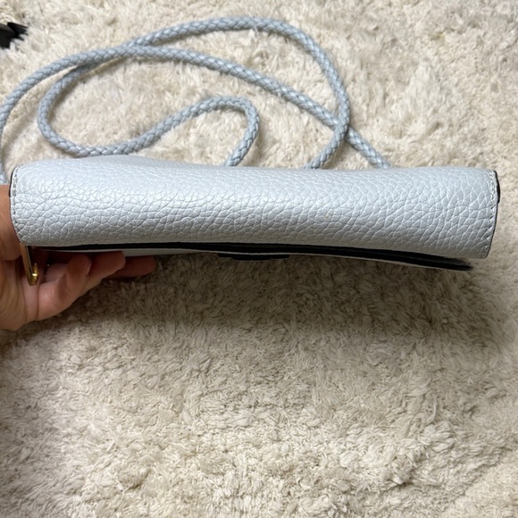 Tory Burch Taylor Flat Wallet Seltzer Blue - Picture 4 of 15